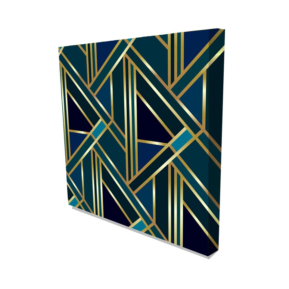 image 1 of Golden Art Deco (Canvas Print) 90 x 90 x 4cm
