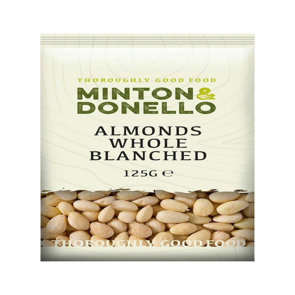 image 1 of Minton & Donello Whole Blanched Almonds 6 x 125g