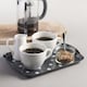 image 2 of Melamine Dotty Tray, Small | Grey | Dark Grey