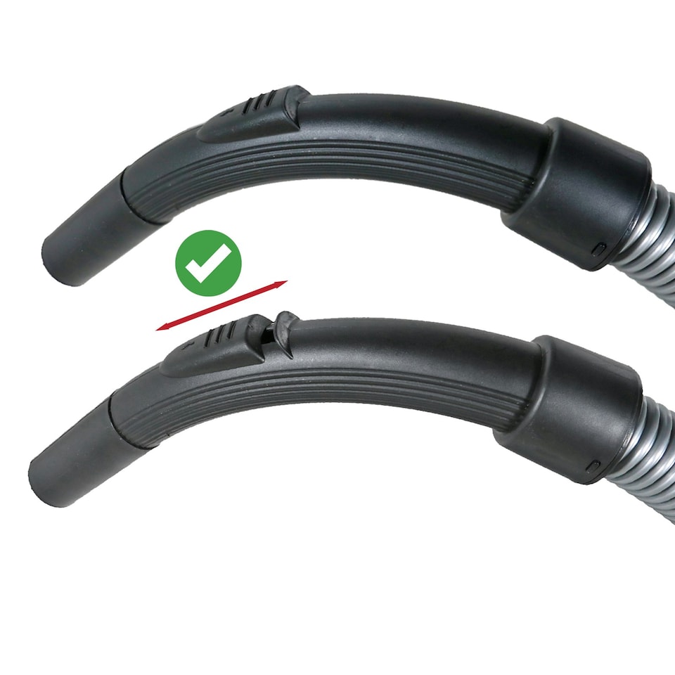 image 1 of SPARES2GO Hose for Morphy Richards 980563 980571 Bagless Cylinder Vacuum Cleaner (2m) Grey