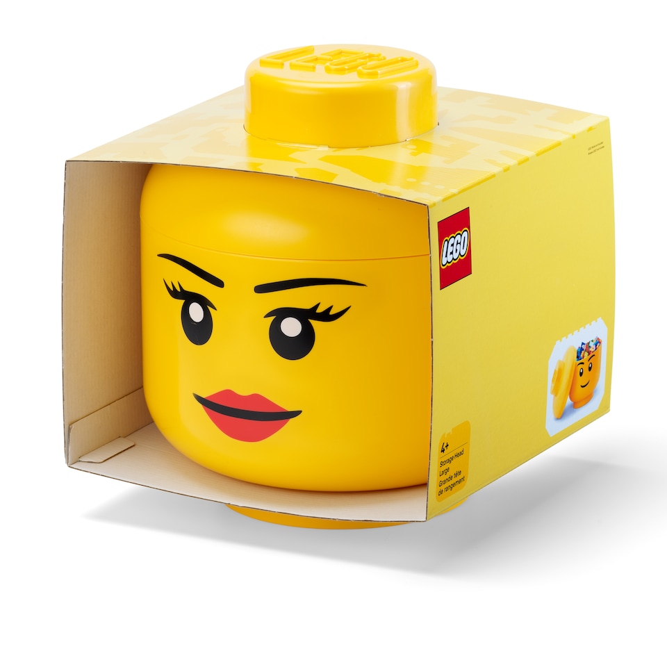 image 1 of LEGO Storage Head  (LARGE) - GIRL