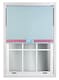 image 3 of FURNISHED Blackout Roller Blind with Pink Glitter Trim and Duck Egg Bow Trimmable Window Shade | Blue | Duck Egg Blue | (W) 190cm x (L) 210cm