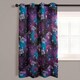 image 2 of OHS Kids Gaming Blackout Eyelet Curtains Ring Top Ready Made Panel Pair, 46x72" Purple | Neon Purple