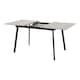 image 3 of Avery Extending Dining Table - L80 x W160 x H76 cm - Concrete/Grey Oak Effect/Black | Grey