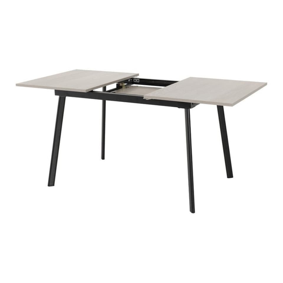 image 1 of Avery Extending Dining Table - L80 x W160 x H76 cm - Concrete/Grey Oak Effect/Black | Grey