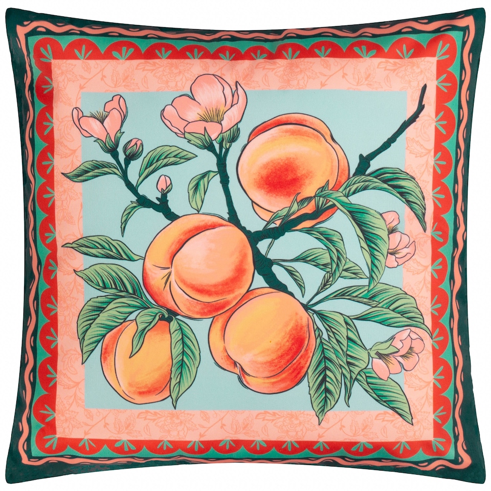 image 1 of Furn Anemone Peaches Printed Outdoor Cushion