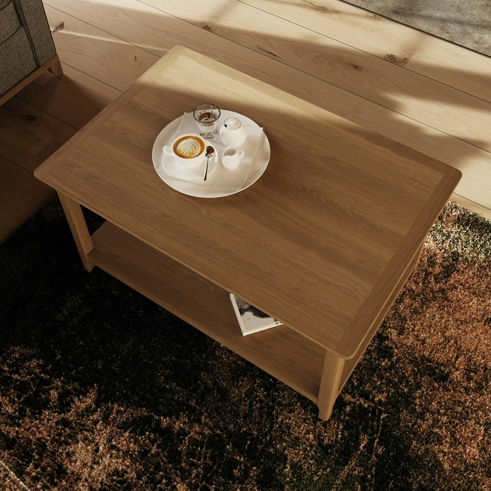 image 1 of Taberno Oak Coffee Table Natural Oak Orange