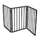 image 1 of Black Dog Safety Folding Wooden Pet Gate Portable Indoor Barrier