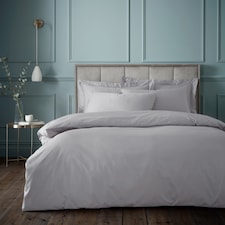 Bianca 180 Thread Count Egyptian Cotton Duvet Cover Set | Silver | Silver Grey | Super King