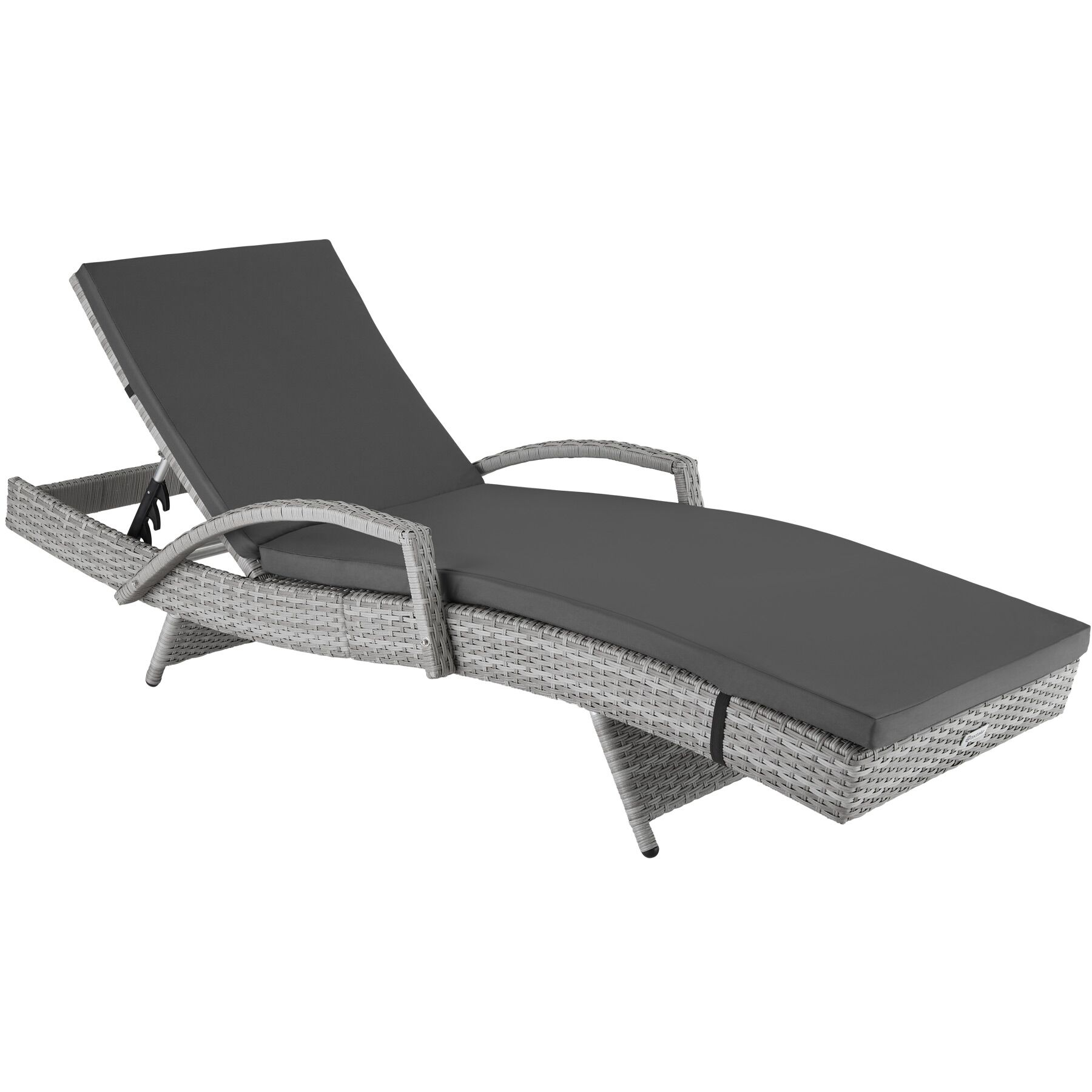 Oceane Aluminum Rattan Sun Lounger | Grey | light grey | 1