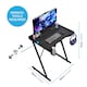 image 2 of House of Home Gaming Desk Carbon Fibre Top Black 80cm Black
