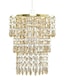 image 1 of ValueLights Metal Plated Gold Tiered Ceiling Pendant Droplets Shade and LED Bulb