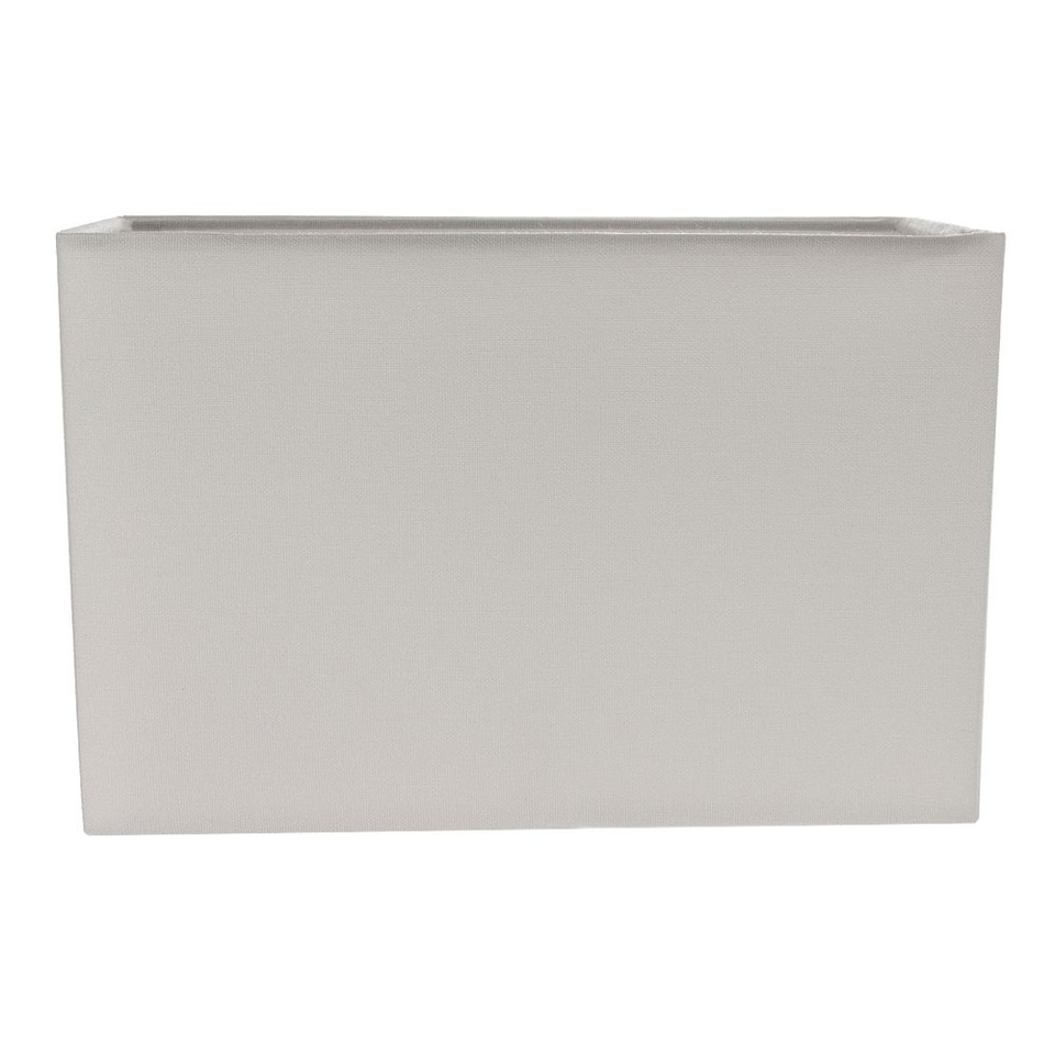 image 1 of Contemporary and Stylish Dove Grey Linen Fabric Rectangular Lamp Shade | Grey | Grey | 1