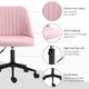 image 8 of Vinsetto Velvet Office Chair with Adjustable Height and Wheels, Pink