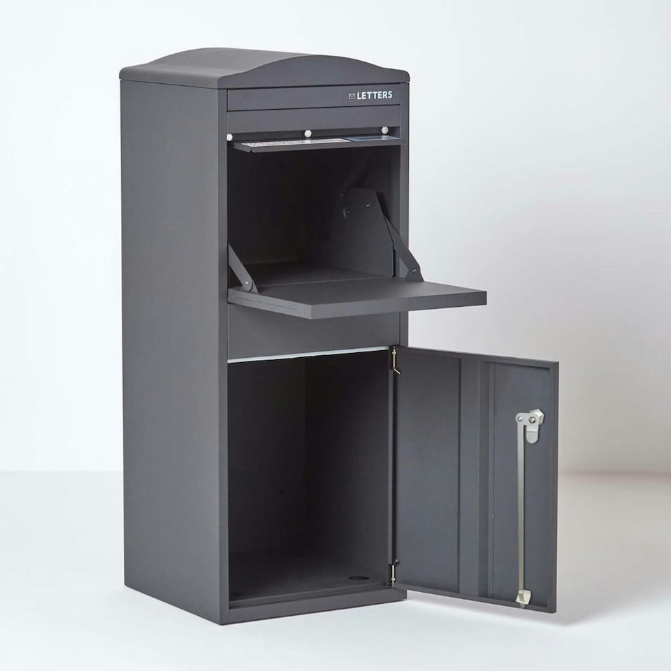 image 1 of SMART PARCEL BOX® Large Curved Top Front Access Dark Grey Grey