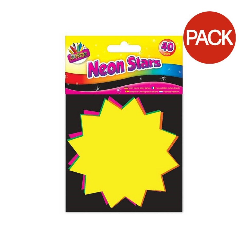 ArtBox Stars Index Card (Pack of 40) - Multicoloured - One Size