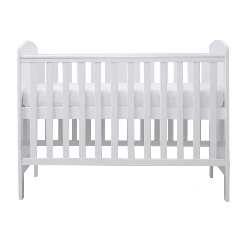 image 1 of Coleby Mini Cot Bed & Fibre Mattress - Adjustable Base with 3 Heights, Space-Saving Design, Suitable from Birth to Approx. 4 Years