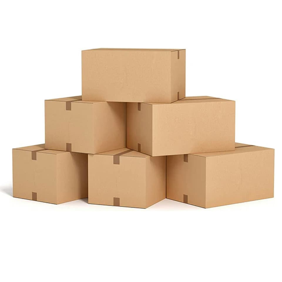 image 1 of 50 x 6x6x6" Strong Single Wall Cardboard Shipping Storage Packing Boxes Brown