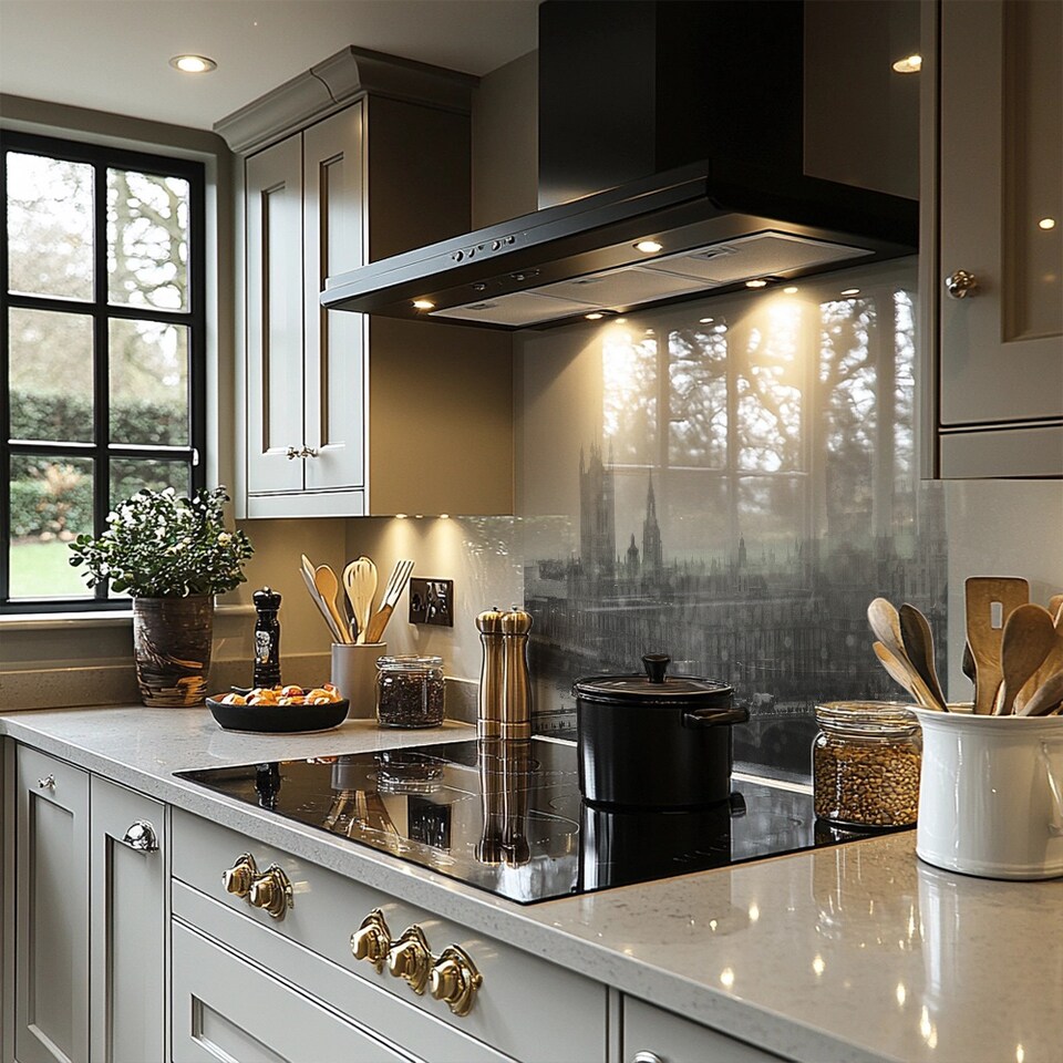 image 1 of Calming Ben Splash Back | White