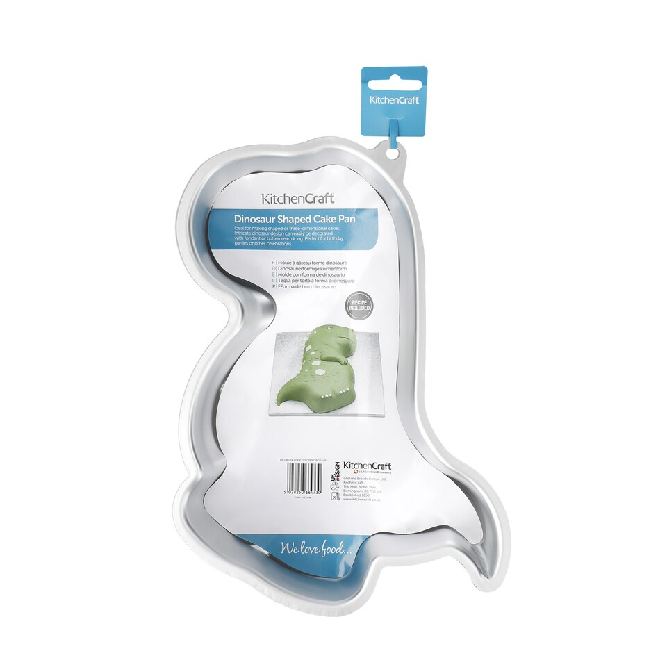 image 1 of KitchenCraft Cake Pan Silver Dinosaur Shaped | Silver | Silver | ONE SIZE