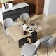 image 2 of HOMCOM Mobile Drop Leaf Dining Table Folding Desk w/ 2 wheels