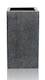 image 4 of Primrose Poly Terrazzo Stone Large Grey Tall Cube Patio Planter 79cm