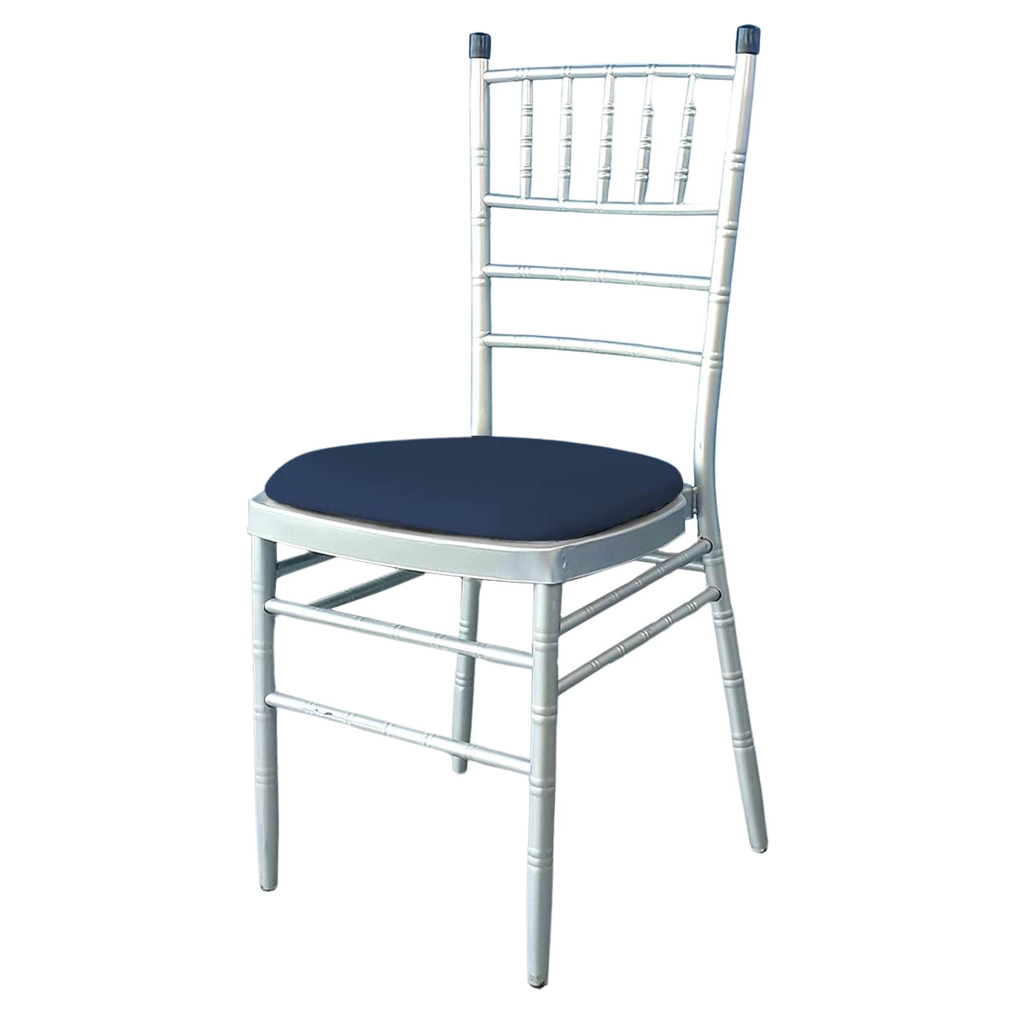 Neel Blue High Back Spandex Dining Chair Pad Covers Removable & Washable Slipcovers in Navy
