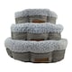image 2 of HugglePets Donut Plush Oval Dog Bed - Small Granite & Ivory