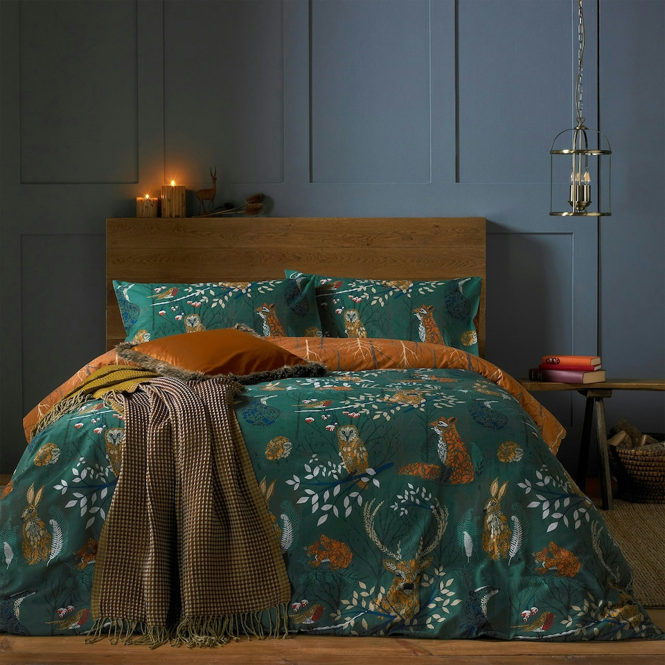 image 1 of furn. Forest Fauna Woodland Super King Duvet Cover Set