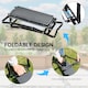 image 5 of Outsunny Garden Kneeler Foldable Seat Bench EVA Foam Pad with Tool Bag Pouch