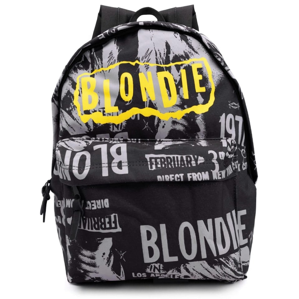 image 1 of Blondie 3rd February 1977 LA Concert Backpack - Black/White/Yellow - One Size