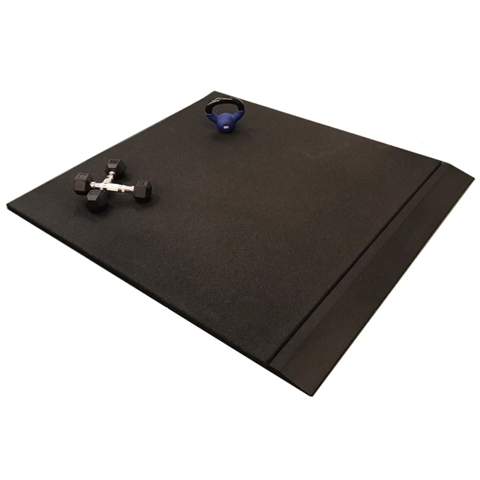 image 1 of Heavy Duty Black Rubber Gym Flooring Tiles 1m x 1m - 20mm Black | One Size