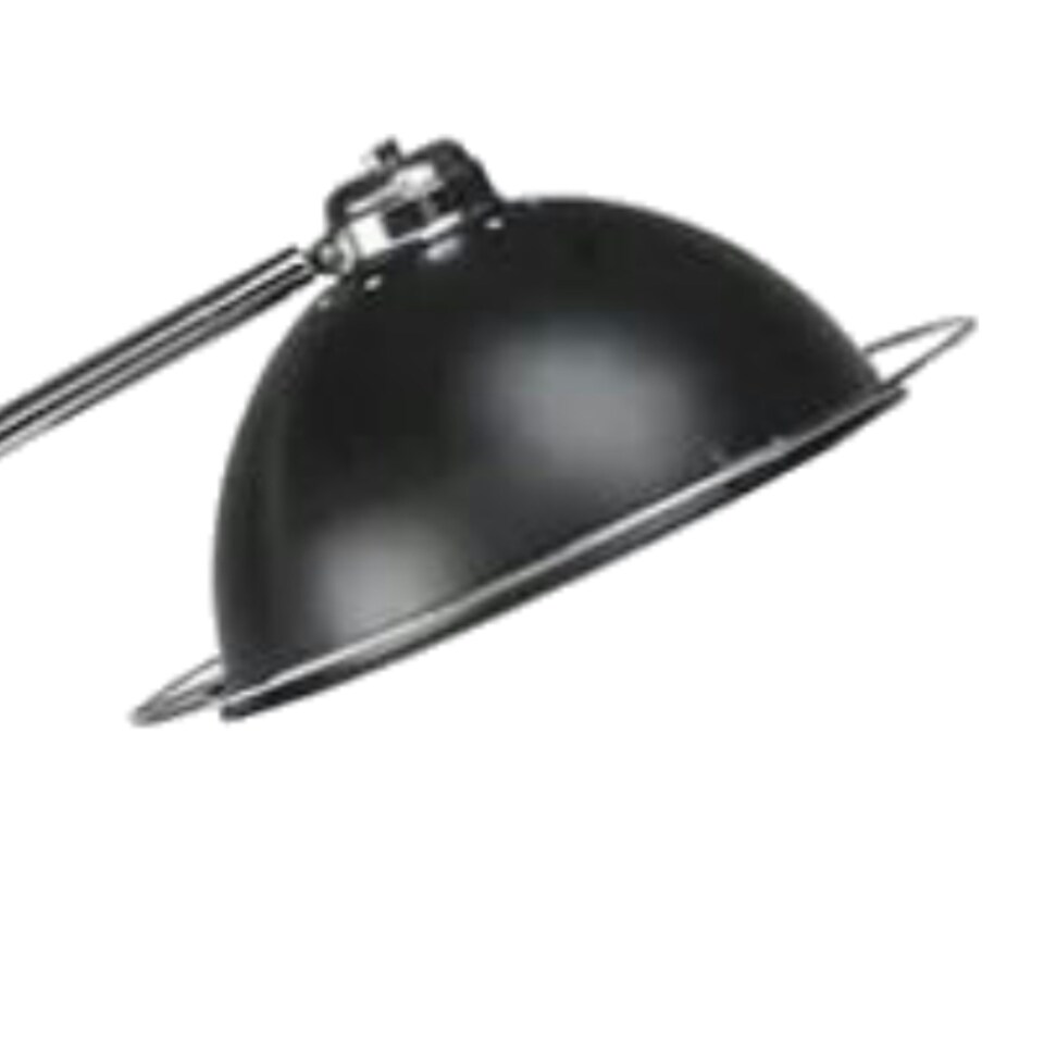 image 1 of Set of 2 Bauhaus - Black Dome Floor Lamp with Chrome Detail Black | Chrome