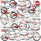 image 1 of Chevrolet Corvette Deluxe Logo Stickers (Pack of 50) - Multicoloured - One Size