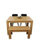 image 1 of Dining Table Set with 2 Chairs Dining Room and Kitchen table set of 2, and Bench Black