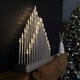 image 3 of Premier 34cm Silver Lit Christmas Candlebridge with 33 Warm White LEDs