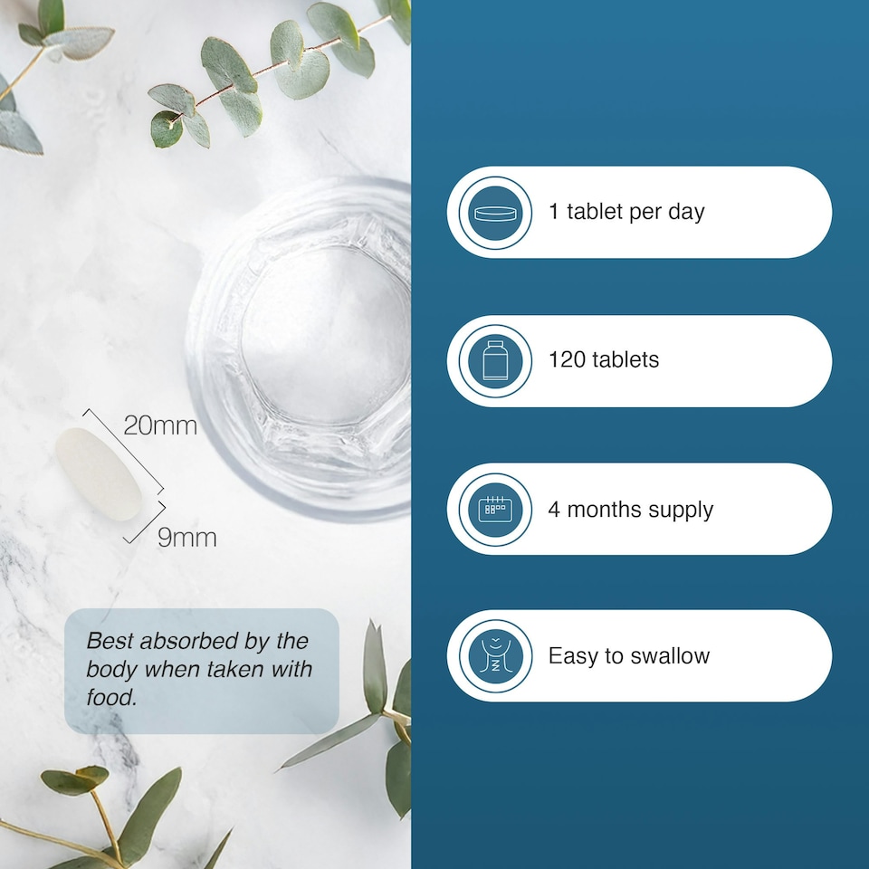 image 1 of Zipvit Calcium 400mg & Magnesium 200mg, Bone, Muscle & Energy Support, 120 Vegan Tablets, 4-Month Supply