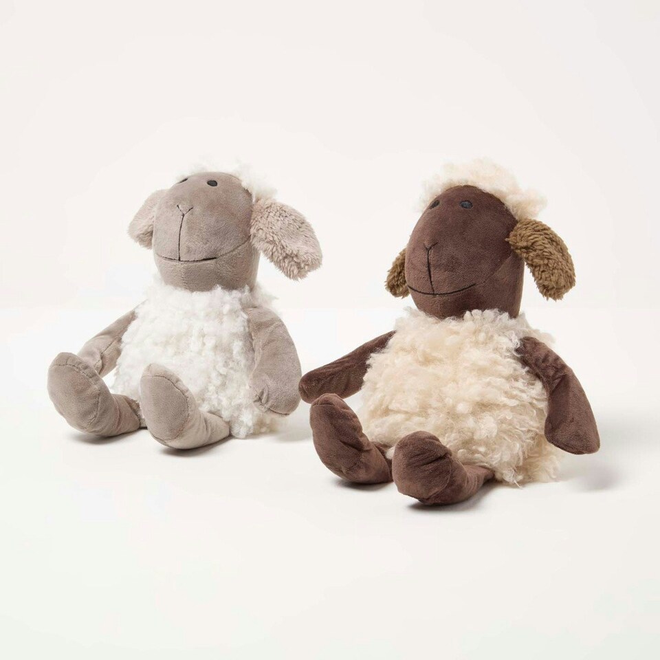 image 1 of Homescapes Sheep Doorstop - Set of 2 - Animal Door Stops