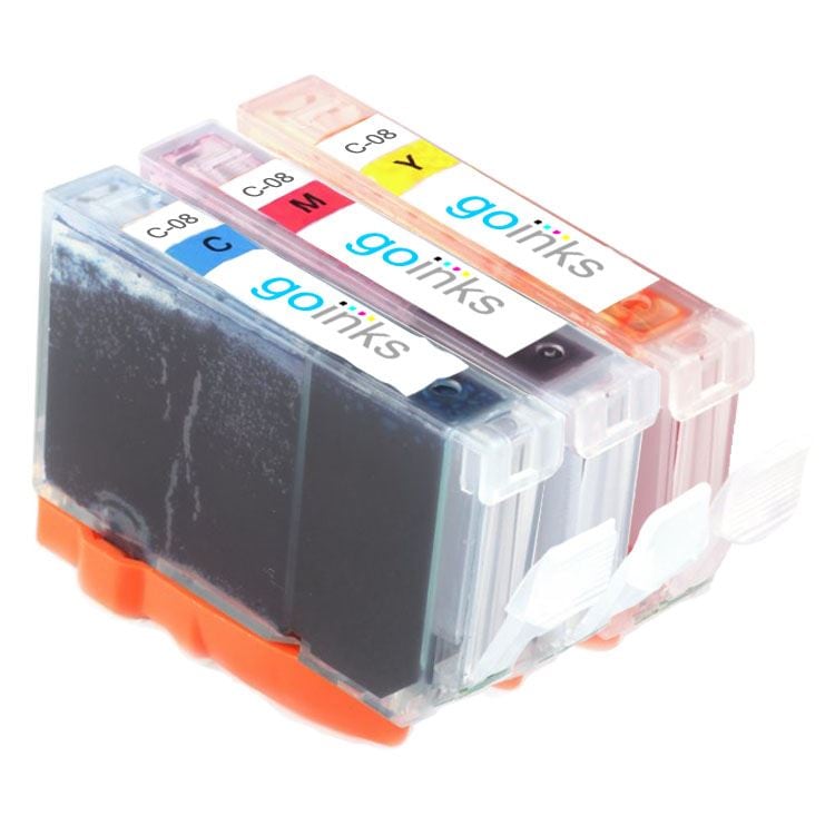 1 Compatible Set of 3 C/M/Y Canon CLI-8 Printer Ink Cartridges (Colour Set)