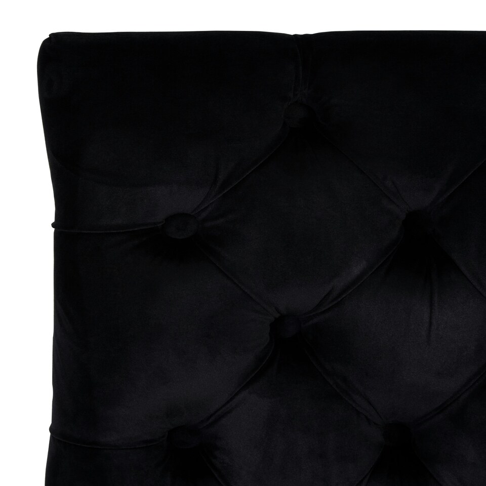image 1 of Interiors by Premier Black Buttoned Dining Chairs, Velvet Upholstered Dining Chair, Accent Lounge Chair for Living Room