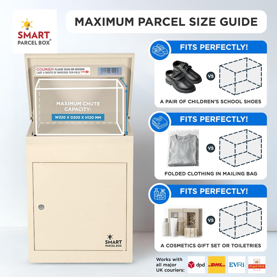 image 1 of SMART PARCEL BOX® Medium Front Access | Cream | 1
