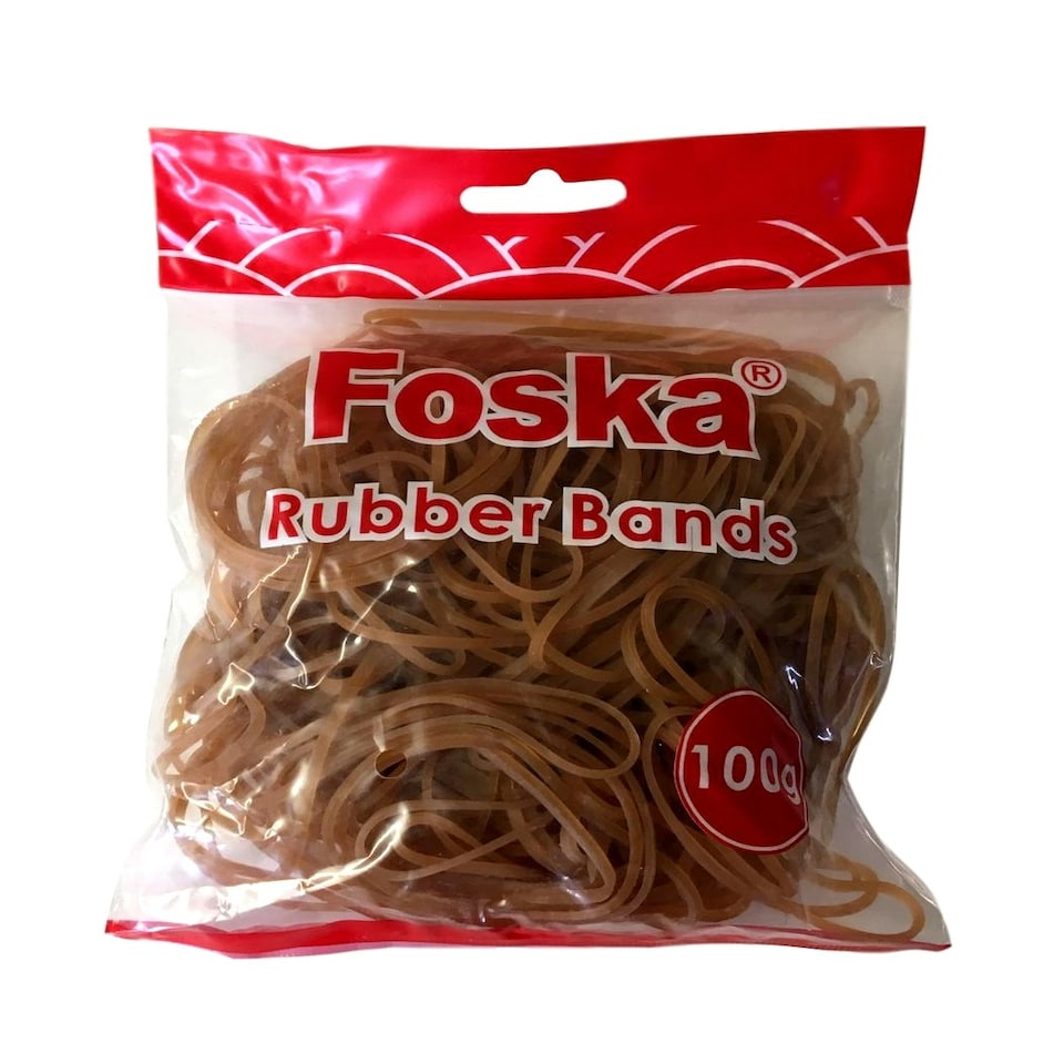 image 1 of 100g Natural Colour Rubber Bands in Resealable Bag