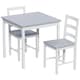 image 1 of Vida Designs Yorkshire 2 Seater Dining Set 3 Piece Table & Chairs, White & Grey