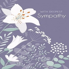 Words 'n' Wishes Traditional Sympathy Card for Friends and Family, Thinking of you at This Time Open Sympathy Card, Multi-Coloured 20.3 x 13.4 cms