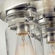 image 2 of Brinley 3 Light Flush Mount Ceiling Light Brushed Nickel, E27