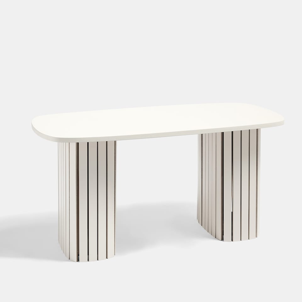 image 1 of OHS Madison Ribbed Long Coffee Table Living Room Office