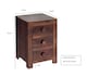 image 4 of Toko Dark Mango 3 Drawer Bedside - Solid Mango Wood - L40 x W42 x H62 cm