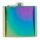 image 1 of Interiors by Premier Oil Slick Hip Flask, Trendy 5oz Stainless Steel Flask With Iridescent Finish And Secure Screw Cap,