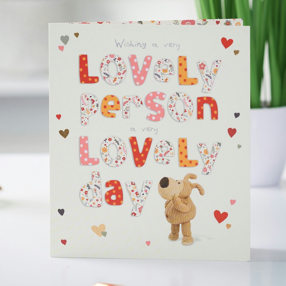 image 1 of Birthday Card - Boofle stood looking up