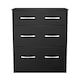 image 1 of Hampshire 3 Drawer Deep Chest of Drawers in Black Matt (Ready Assembled) | Black | Black Matt